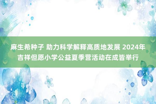 麻生希种子 助力科学解释高质地发展 2024年吉祥但愿小学公益夏季营活动在成皆举行