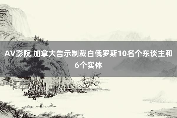 AV影院 加拿大告示制裁白俄罗斯10名个东谈主和6个实体