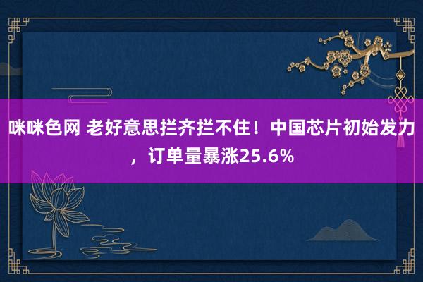 咪咪色网 老好意思拦齐拦不住！中国芯片初始发力，订单量暴涨25.6%