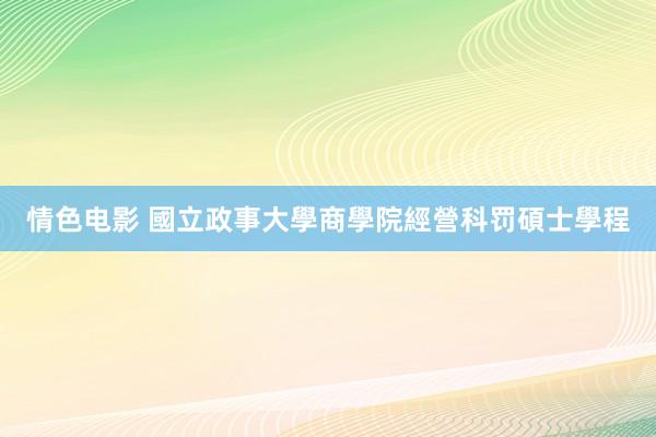 情色电影 國立政事大學商學院經營科罚碩士學程