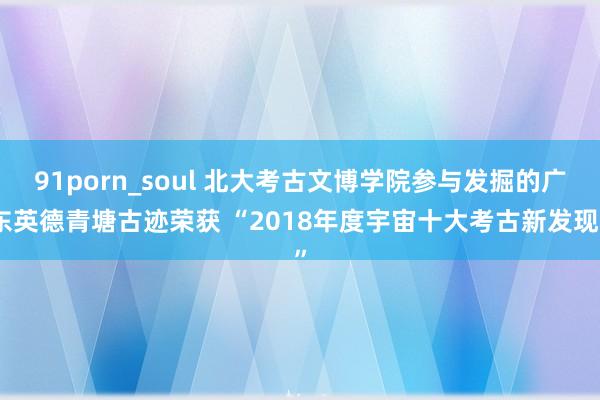 91porn_soul 北大考古文博学院参与发掘的广东英德青塘古迹荣获 “2018年度宇宙十大考古新发现”